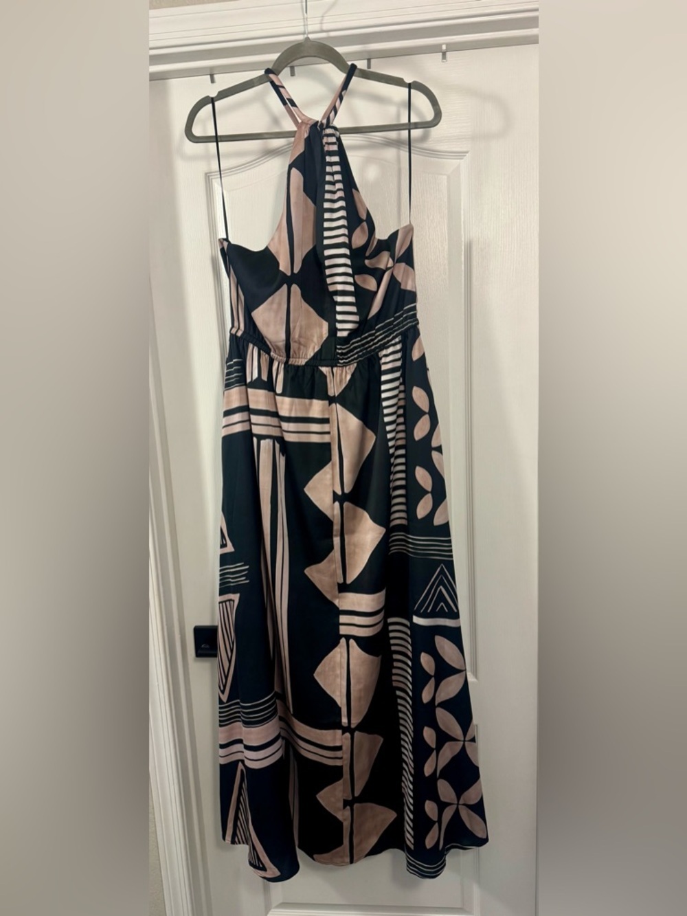Express Black and Blush Halter Maxi Dress - Picture 10 of 16